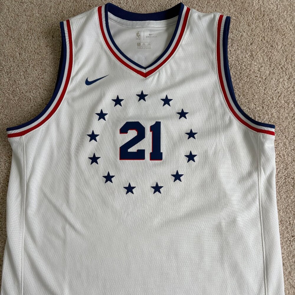 Nike Philadelphia 76ers Joel Embiid 2018-19 City Edition Jersey Youth XL